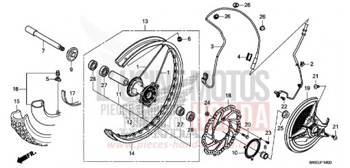 FRONT WHEEL CRF450LL de 2020